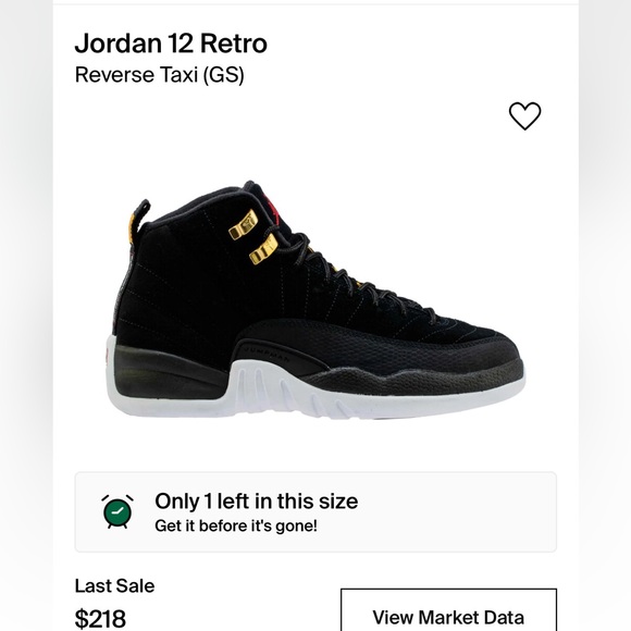 Jordan 12 Reverse Taxi 6.5Y GS - Picture 5 of 6